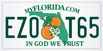 FL license plate EZOT65