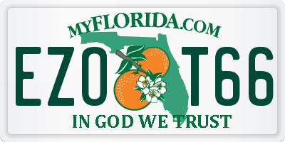 FL license plate EZOT66