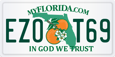 FL license plate EZOT69