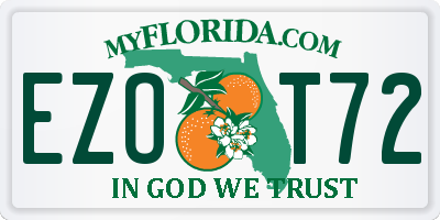 FL license plate EZOT72