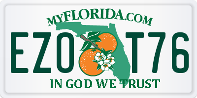 FL license plate EZOT76