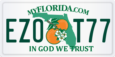 FL license plate EZOT77