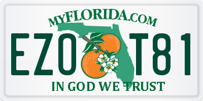 FL license plate EZOT81