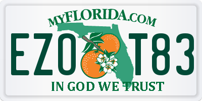 FL license plate EZOT83