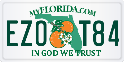 FL license plate EZOT84