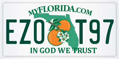 FL license plate EZOT97