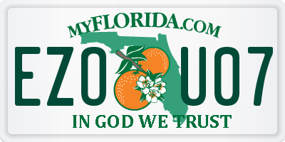 FL license plate EZOU07