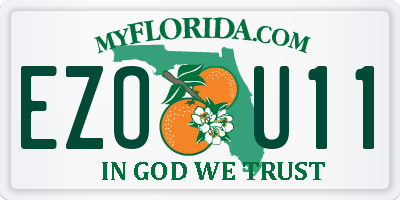 FL license plate EZOU11