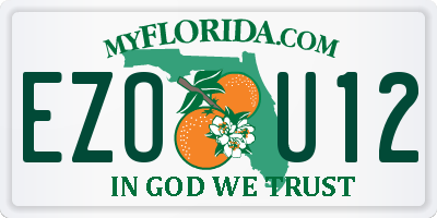 FL license plate EZOU12