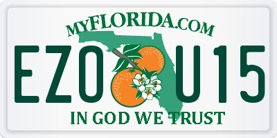 FL license plate EZOU15