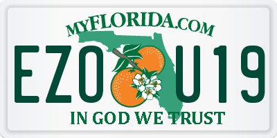 FL license plate EZOU19