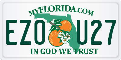 FL license plate EZOU27