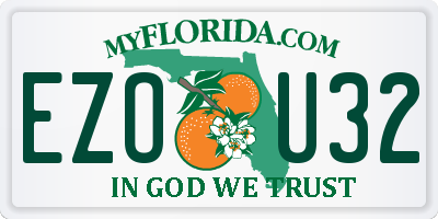 FL license plate EZOU32