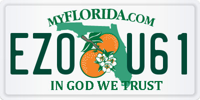 FL license plate EZOU61