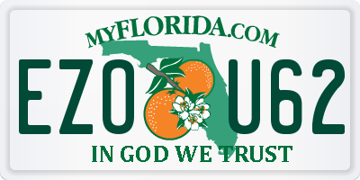 FL license plate EZOU62