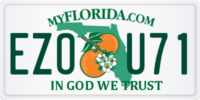 FL license plate EZOU71