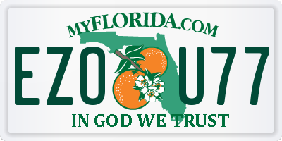 FL license plate EZOU77