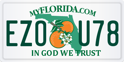 FL license plate EZOU78