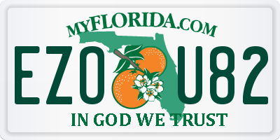 FL license plate EZOU82