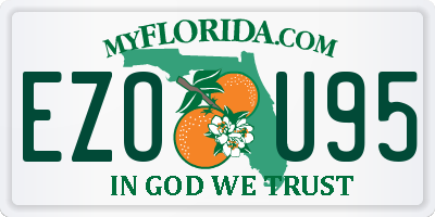 FL license plate EZOU95