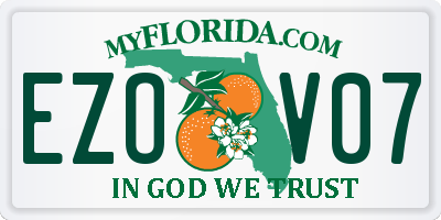 FL license plate EZOV07