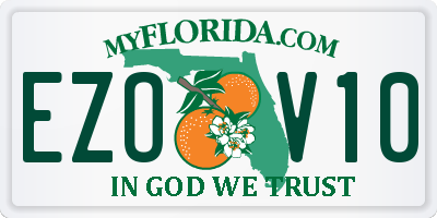 FL license plate EZOV10