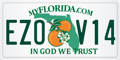 FL license plate EZOV14