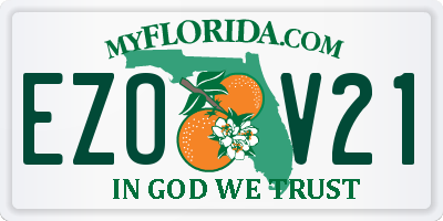 FL license plate EZOV21