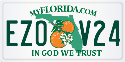 FL license plate EZOV24