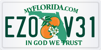 FL license plate EZOV31