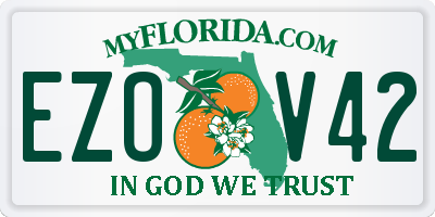 FL license plate EZOV42