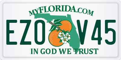 FL license plate EZOV45