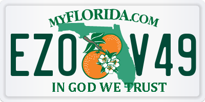 FL license plate EZOV49