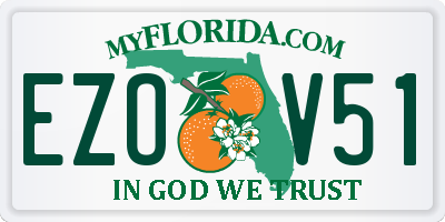 FL license plate EZOV51