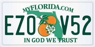 FL license plate EZOV52