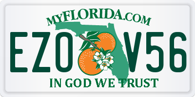 FL license plate EZOV56