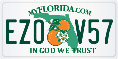 FL license plate EZOV57