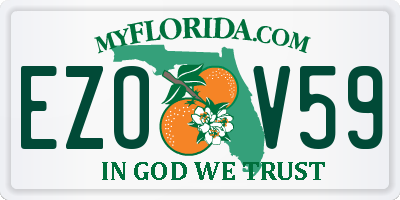 FL license plate EZOV59