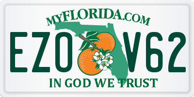 FL license plate EZOV62