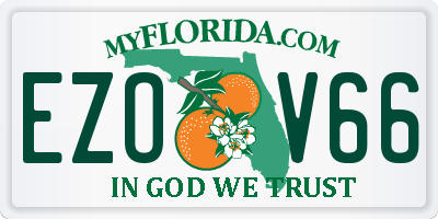 FL license plate EZOV66