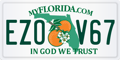 FL license plate EZOV67