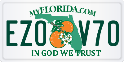 FL license plate EZOV70