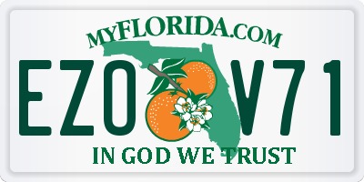 FL license plate EZOV71