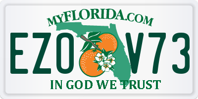 FL license plate EZOV73