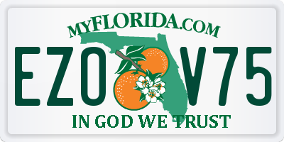 FL license plate EZOV75