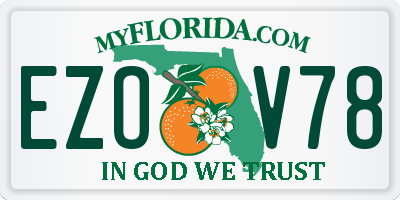 FL license plate EZOV78