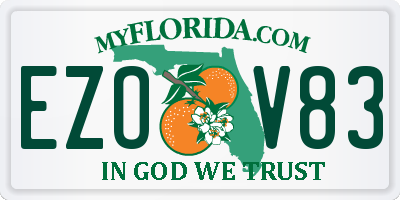 FL license plate EZOV83