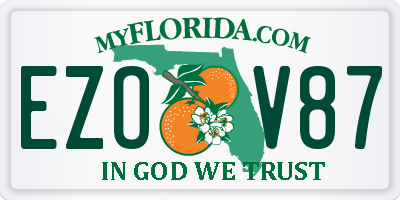 FL license plate EZOV87