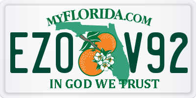 FL license plate EZOV92