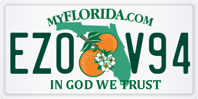 FL license plate EZOV94